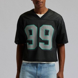 Camiseta de béisbol sin mangas con cuello en V de malla, estilo moderno, personalizada para hombre, camisetas estampadas, camisetas de fútbol elegantes para hombre - Product Image 2