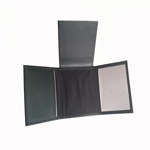 Haute qualité en cuir véritable mince mince carte de crédit débit ID Mini support à deux volets portefeuille permis de conduire support sûr blocage RFID - Product Image 1