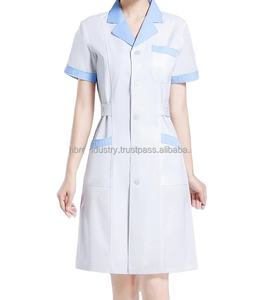 Doctor abrigo largo para hombres veterinario belleza enfermera Scrub abrigo manga corta Chaqueta larga laboratorio investigación ropa de trabajo uniforme médico - Product Image 5