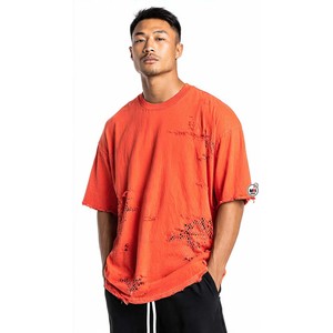 เสื้อยืดคอกลมแขนสั้นทรงโอเวอร์ไซส์สีน้ำเงินกรมท่า ผ้าคอตตอนเจอร์ซีย์คุณภาพสูง สไตล์สตรีท ลุคซักซีด สีพื้น - Product Image 2