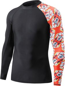 Sublimation <b>Printed</b> Spandex Bjj Rash Guard Gym <b>Surfing</b> Diving Rashguard Compression Shirts MMA Rashguard OEM ODM Rash Guard Men - Product Image 5