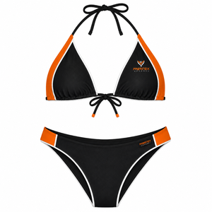 Quick Dry Windproof Reversible Beachwear Swimwear Women's <b>Sexy</b> Two-Piece <b>Bikini</b> <b>Set</b> with Pattern Front Logo - Product Image 4