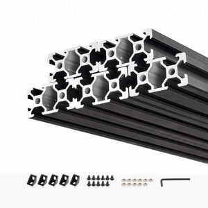 Paquete de 5 Perfiles de Extrusión de Aluminio 2040 de 78.74 Pulgadas (2000 mm) con Ranura en V, Estándar Europeo, Riel Lineal Anodizado para Aplicaciones LED - Product Image 1