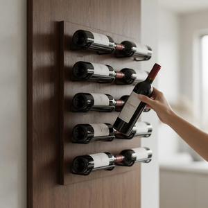 Estante para vinos apilable con diseño de embalaje en capas, opción de envío plano, estante para vinos desmontable. - Product Image 1