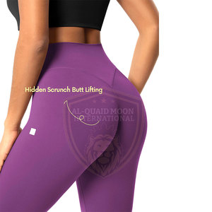 Legging pour femme en polyester, style unique, taille élastique, pour le yoga, faible MOQ - Product Image 4