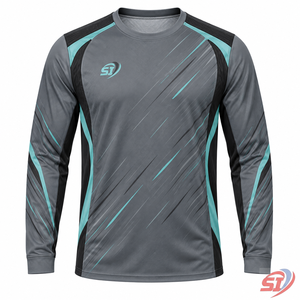 Custom <b>Mens</b> Moisture Wicking Polyester/Cotton Sublimation Print Long Sleeve Sports T-<b>Shirt</b> Athletic Training Summer Tee - Product Image 1