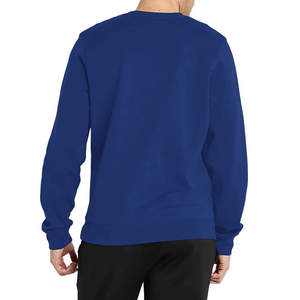 Sweat-shirt bleu col rond pour homme, coupe classique, respirant, en molleton de coton, idéal pour l'automne, meilleur prix. - Product Image 2