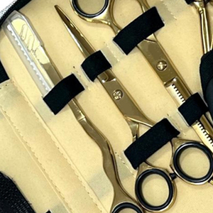 Kaamir Instruments Professional Eco-Friendly Gold Stainless Steel Hair Extension Tool Kit Salon Scissors <b>Pliers</b> Pull Needle <b>Set</b> - Product Image 5