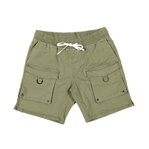 Shorts cargo décontractés pour hommes, tendance estivale du Pakistan, avec logo personnalisé, 100 % coton, écologiques, taille mi-haute élastique et respirants - Product Image 4