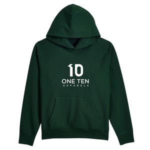 Sweat-shirt à capuche en molleton coupe décontractée, couleur vert forêt, en mélange de coton doux, pull à capuche décontracté, chaud, unisexe, streetwear - Product Image 1