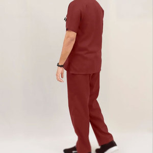 Unisex Medical <b>Uniform</b> <b>Scrubs</b> Set Soft Comfortable Breathable Fabric Short Sleeve Top and Pants Healthcare Clothing Bulk - Product Image 2