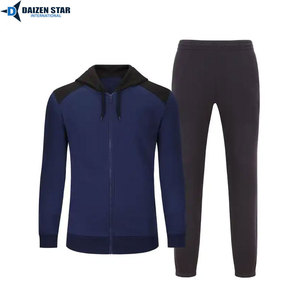 Streetwear Hooded Tracksuit-100% Polyester Breathable & Windproof Drawstring Closure Solid Color Spring Season - Product Image 6