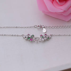 Collar con Colgante de Plata S925 para Mujer con Cadena de Perlas de 8-9 mm y Soporte Vacío para Accesorios DIY 274 - Product Image 2