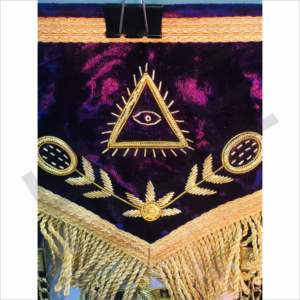 Delantal Masónico de Lujo con Bordado Dorado y Flecos, Regalia Masónica - Product Image 5