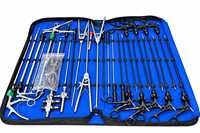 Kit d'instruments laparoscopiques de qualité supérieure, ensemble chirurgical, ensemble à intervention minimale invasive avec trocart, pinces, porte-aiguilles, ciseaux, outils