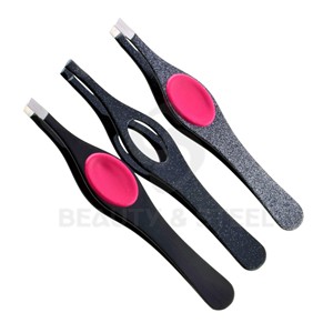 Pince à épiler de précision en acier inoxydable avec coussinets antidérapants et alignement parfait pour l'extraction des éclats - Product Image 6