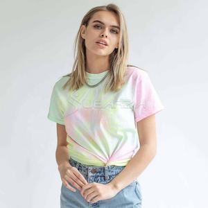 Customized Hot Sale 100% Cotton Desert Tie Dye Short Sleeve Female Blouse Women Shirt - Product Image 4