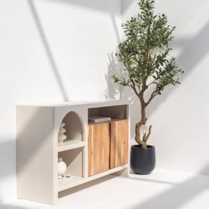 Buffet industriel Vandana Pebble Vesta à 3 tiroirs et 1 porte pour un rangement moderne et élégant à la maison - Product Image 6