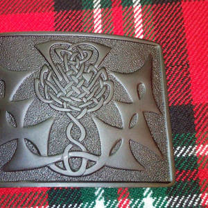 Hebilla de cinturón para kilt de hombre, acabado negro azabache, con diseño de león rampante y nudo de cardo, más vendida, venta al por mayor, OEM ODM - Product Image 4