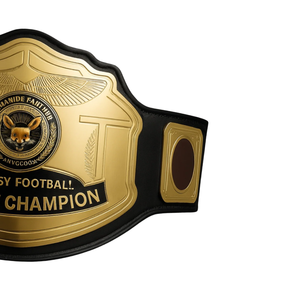 Customized Football League Champion Belt Premium Quality Gold Plated Customizable Sports Championship Title - Product Image 3