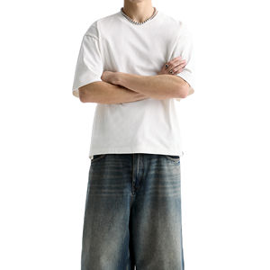 Custom Logo <b>T</b> <b>Shirt</b> Drop Shoulder Boxy Fit Crop <b>T</b> <b>Shirt</b> Oversized Heavyweight Unisex 100% Cotton <b>Men</b> <b>T</b> <b>Shirt</b> Made in Pakistan - Product Image 4