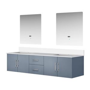 Dark Grey 80 In. W X 22 In. D Double <b>Bath</b> Vanity with 30 In. LED <b>Mirrors</b> Cultured Marble Top 22-in Bathroom Vanities - Product Image 4