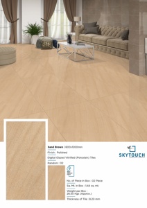 Azulejos de Porcelana Pulida Modernos de 60x120 cm, Color Marrón, Resistentes al Ácido, Antideslizantes, Diseño Elegante para Pisos y Paredes, para Proyectos Hoteleros - Product Image 3