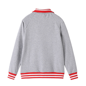 Custom sorority Delta <b>Grey</b> Quarter Zip <b>Sweatshirt</b> Unisex for wholesale teams logo & custom orders | B2B Wholesale Custom Orders - Product Image 6