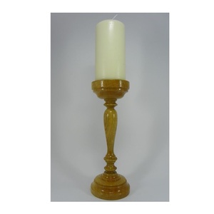 Porte-bougie en bois naturel, élégant et rustique, pour la décoration de la maison, idéal pour la table à manger, le salon et les soirées chaleureuses. - Product Image 5