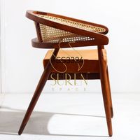 Chaise de salle à manger en bois massif de style indien, design rustique, artisanale, pour usage intérieur/extérieur