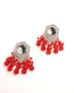 Boucles d'oreilles pendantes en gros, nouveau design, imitation perle, gouttes géométriques perlées, alliage de zinc, haute qualité, mode ethnique - Product Image 3