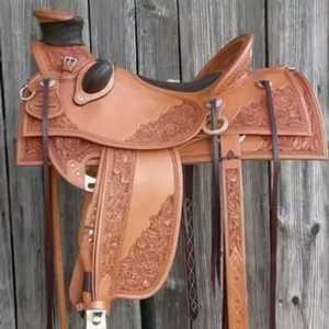 Silla de Montar Premium de Cuero Occidental para Caballos, Silla de Montar para Vaqueros, Senderismo y Rancho, Pro XL, Cómoda y Duradera, Equipo Ecuestre para Caballos - Product Image 3