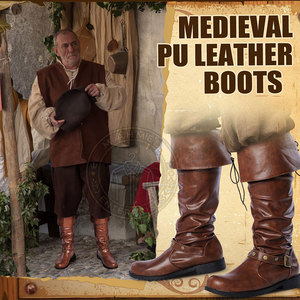 Botas Medievales Premium en Stock, Cómodas, Ligeras, Ecológicas, Personalizables, con Sensación de Cuero Suave - Product Image 4