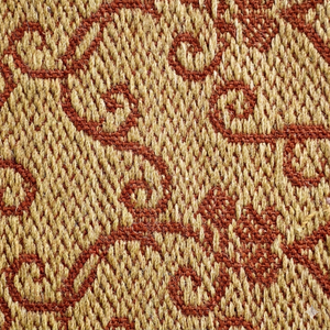 Tapis décoratif plat tissé à la main en laine dorée moutarde, écologique et antidérapant, avec motif géométrique vieilli et franges - Product Image 5