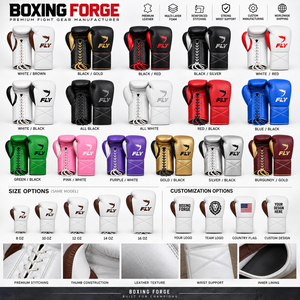 Gants de boxe professionnels en cuir Fly, à lacets, pour adultes, blancs avec accents marron, design respirant - Product Image 6