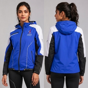 Chaqueta Cortavientos Acolchada con Capucha para Mujer, Talla Grande, Manga Larga, Exterior de Nailon, Estilo Utilitario Otoñal, Corte Regular, Color Sólido - Product Image 5