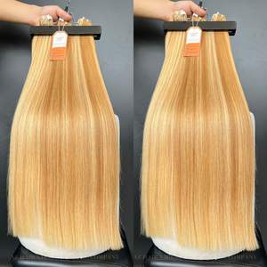 Extensiones de Cabello Humano Liso Rubio Claro, Cabello Virgen Vietnamita Crudo, Color Mixto, Calidad Virgen - Product Image 2