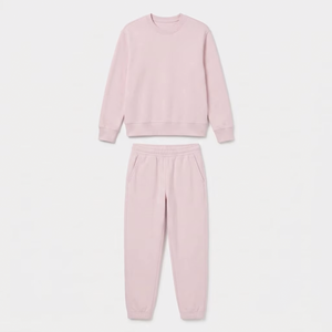 Conjunto Deportivo de Felpa de Algodón de Alta Calidad Personalizado al por Mayor para Mujer, Sudadera con Capucha y Pantalones Deportivos con Estampado Personalizado - Product Image 1