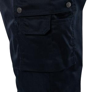 Salopette de travail robuste bleu marine avec bretelles réglables, multi-poches, imperméable - Product Image 5