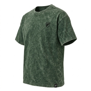 Camiseta para Hombre con Lavado Ácido, Tejido Retro Lavado, Cuello Redondo, Manga Corta, Construcción de Algodón Suave, Cómoda para Uso Diario, OEM - Product Image 3