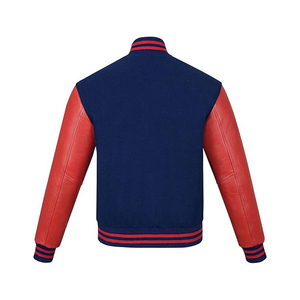 Satin <b>Lined</b> Bomber Jacket Men Wool Polyester Blend Smooth Interior Baseball College Luxury Finish Comfortable Spring Layer <b>Coat</b> - Product Image 1