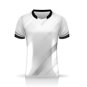 Camiseta de Fútbol de Visitante, Segundo Uniforme Alternativo, Manga Corta, Cuello en V para Botones, 100% Poliéster, Transpirable y que Absorbe la Humedad - Product Image 1