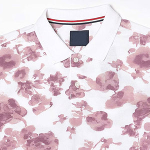 Dernières tendances de la mode, polos en coton personnalisés pour hommes, tissu jersey pas cher avec motif de lettres unique, polos pour hommes - Product Image 4