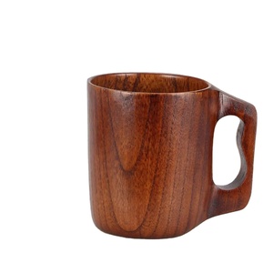 แก้วไม้ทำมือสุดหรู ทรงแทงการ์ด เป็นมิตรกับสิ่งแวดล้อม ขัดเงา ใช้สำหรับเบียร์ กาแฟ นม ชา ป้องกันการรั่วซึม ไม้เนื้อแข็ง สไตล์อเมริกัน - Product Image 3