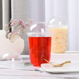 Gobelets en plastique PET en forme de U avec logo YAMAT imprimé, 12oz, 14oz, 16oz, 24oz, pour jus, bubble tea, thé au lait, boissons froides - Product Image 3