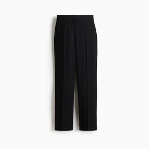 Pantalon pour femme taille mi-haute, coupe large, 100% coton, respirant, séchage rapide, taille élastique, plissé, longueur cheville, couleur unie, style minimaliste - Product Image 2