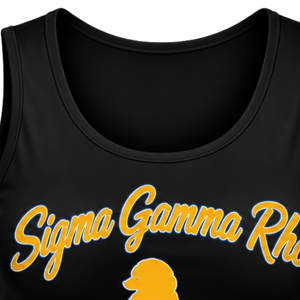 Womens <b>Black</b> Tank <b>Top</b> Sigma Gamma Rho Poodle Graphic Sleeveless Scoop Neck Casual Sportswear Activewear Summer Fashion Shirt - Product Image 2