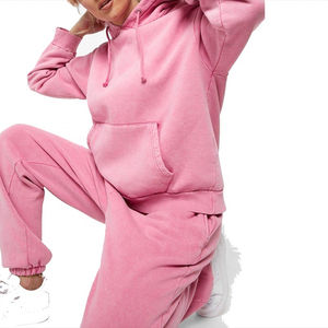 Conjuntos de punto gofrado personalizados para mujer: Chaqueta térmica con cremallera y pantalones acampanados, chándal de 2 piezas para mujer - Product Image 4