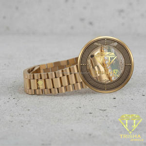 Reloj de Moissanita para Mujer con Esfera Verde, Bisel con Incrustaciones, Brazalete Jubilee de Acero Inoxidable, Elegante Reloj de Moda - Product Image 5