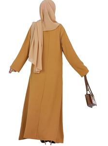 Abayas de Lujo Bordadas de Color Sólido para Mujer Musulmana, Estilo Marroquí y Dubái, Modestas para Eid, Venta al por Mayor 2026 - Product Image 3